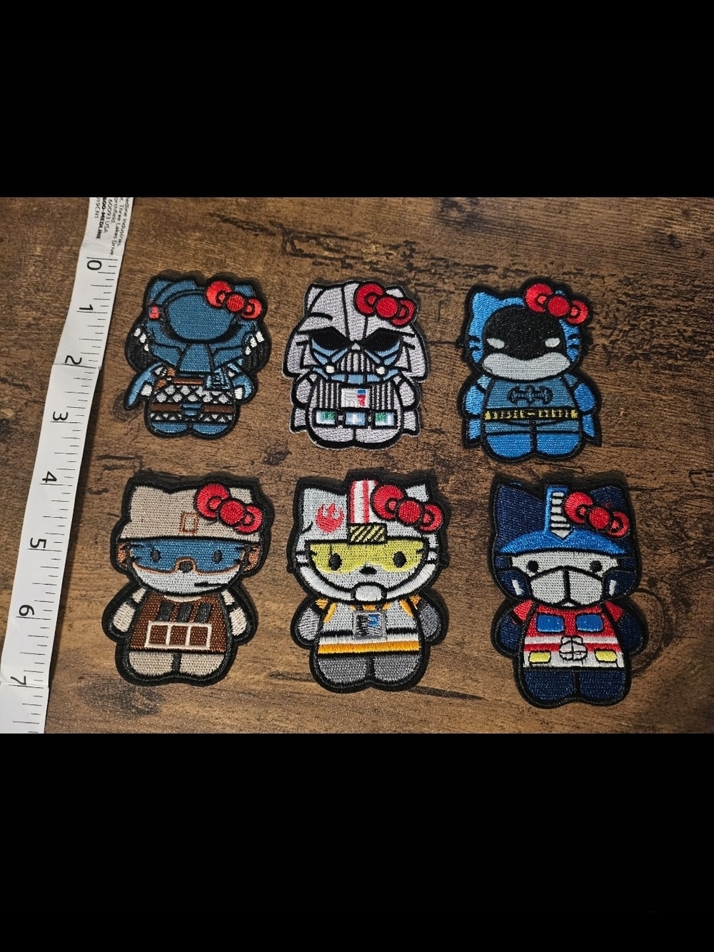 Hello Kitty Embroidered Character Costume Patch Set